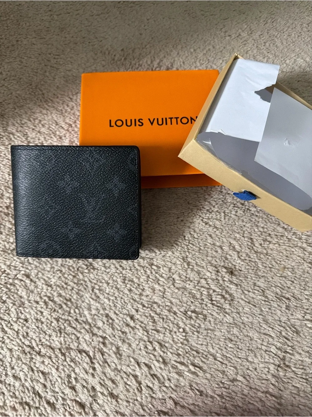 Louis Vuitton Black Monogram Canvas Men's Wallet